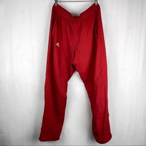 Adidas red track pant size Medium